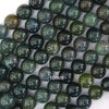 Natural Green Moss Agate Round Beads Gemstone 15