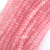 Natural Pink Rose Quartz Rondelle Button Beads 15