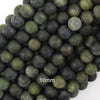 Natural Matte Green Taiwan Jade Round Beads 14.5