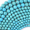 Blue Turquoise Round Beads Gemstone 15