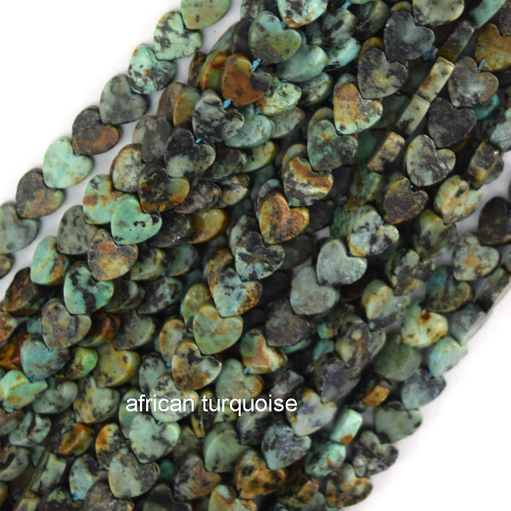 6mm Natural Various Gemstones Heart Beads 15" Strand Amethyst Amazonite Sodalite - Eagle Beadz