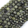 Natural Green Zebra Jasper Round Beads Gemstone 15