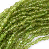 Natural Green Peridot Pebble Nugget Beads Gemstone 15.5