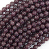 AA Natural Purple Lepidolite Round Beads 15.5