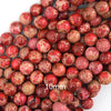 Red Sea Sediment Imperial Jasper Round Beads Gemstone 15
