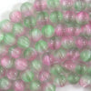 Genuine Pink Green Selenite Round Beads Gemstone 15.5