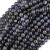 Natural Blue Iolite Round Beads Gemstone 15.5