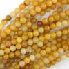 Natural Yellow Jade Round Beads Gemstone 15