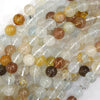 Natural Multicolor Topaz Round Beads Gemstone 15