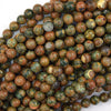 Natural Rainforest Green Rhyolite Jasper Round Beads 15