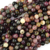 Natural Multicolor Tourmaline Round Beads Gemstone 15.5