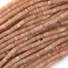 2x4mm natural orange sunstone heishi disc beads 15.5