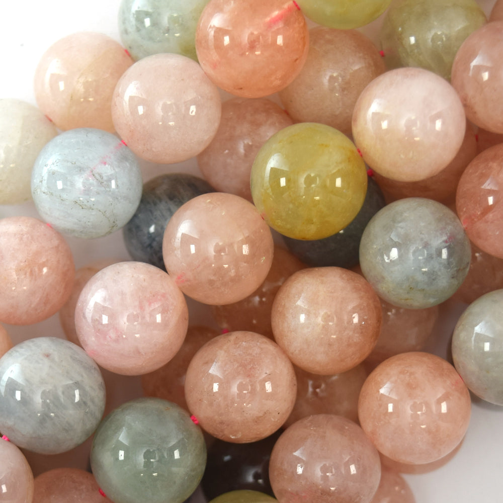 Natural Morganite Round Beads Gemstone 15.5" Beryl 4mm 6mm 8mm 10mm 12mm S1