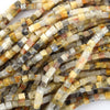 4mm Natural Semi Precious Gemstone Cube Beads 15.5