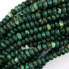 Green Sea Sediment Jasper Rondelle Button Beads Gemstone 15