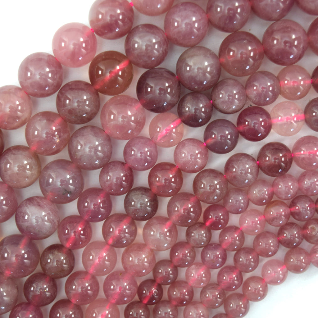 AA Natural Madagascar Mauve Lavender Rose Quartz Round Beads 15.5" 6mm 8mm 10mm - Eagle Beadz