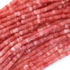 2x4mm pink colored jade heishi disc beads 15.5
