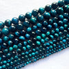 AA Lake Blue Tiger Eye Round Beads 15.5