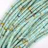 Brown Matrix Cream Blue Turquoise Rondelle button Beads 15