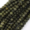 Natural Matte Green Taiwan Jade Round Beads 14.5