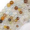 Natural Multicolor Topaz Round Beads Gemstone 15