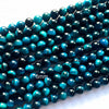 AA Lake Blue Tiger Eye Round Beads 15.5