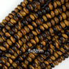Natural Tiger Eye Rondelle Button Beads Gemstone 15