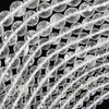Natural Faceted Clear Crystal Quartz Round Beads 15