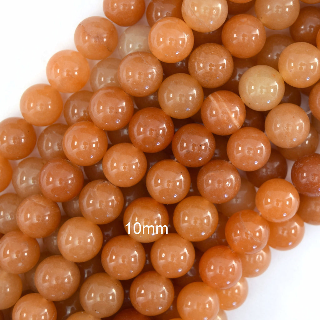 Natural Red Aventurine Round Beads Gemstone 15" Strand 4mm 6mm 8mm 10mm