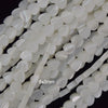 White Mother Of Pearl MOP Heart Beads Gemstone 15.5