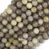 Natural Cloudy Grey Quartz Round Beads Gemstone 15