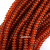 AA Red Carnelian Rondelle Button Beads Gemstone 15