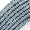 Blue Aquamarine Quartz Rondelle Button Beads 15