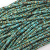 2x4mm genuine natural brown green blue turquoise heishi disc beads 15.5
