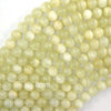 Natural Light Green Calcite Round Beads Gemstone 15