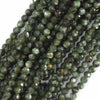 Natural Micro Faceted Green Seraphinite Round Beads 15.5