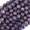 Natural Purple Lepidolite Round Beads 15