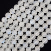 AA Natural Blue Flash White Moonstone Round Beads 15.5