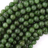 Natural Green Canada Jade Round Beads Gemstone 15
