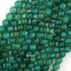 AA Green Fire Agate Round Beads Gemstone 15.5