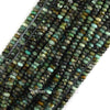 2x4mm natural micro faceted green African turquoise rondelle button beads 15.5