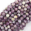 Natural Light Purple Mica Round Beads Gemstone 15.5