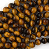 AA Natural Tiger Eye Round Beads Gemstone 15