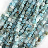 Natural Blue Larimar Cube Pebble Nugget Beads 15