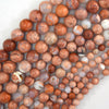 Natural Pink Mexican Agate Round Beads Gemstone 15