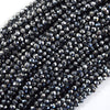 Faceted Silver Terahertz Round Beads Gemstone 15.5