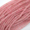 Natural Pink Rose Quartz Heishi Disc Beads Gemstone 15.5