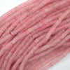 Natural Pink Rose Quartz Heishi Disc Beads Gemstone 15.5