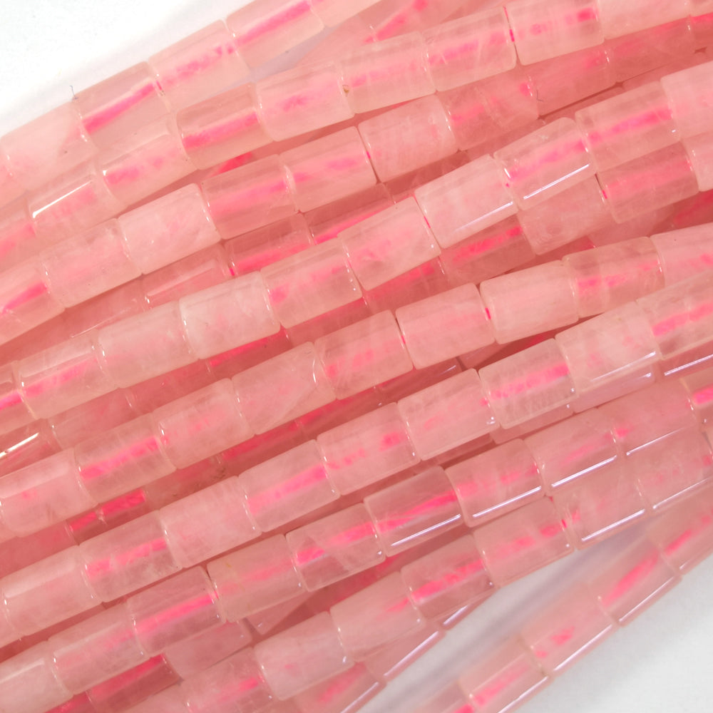 5-6x8-9mm Natural Gemstone Tube Cylinder Beads 15" Strand 6x8mm - Eagle Beadz