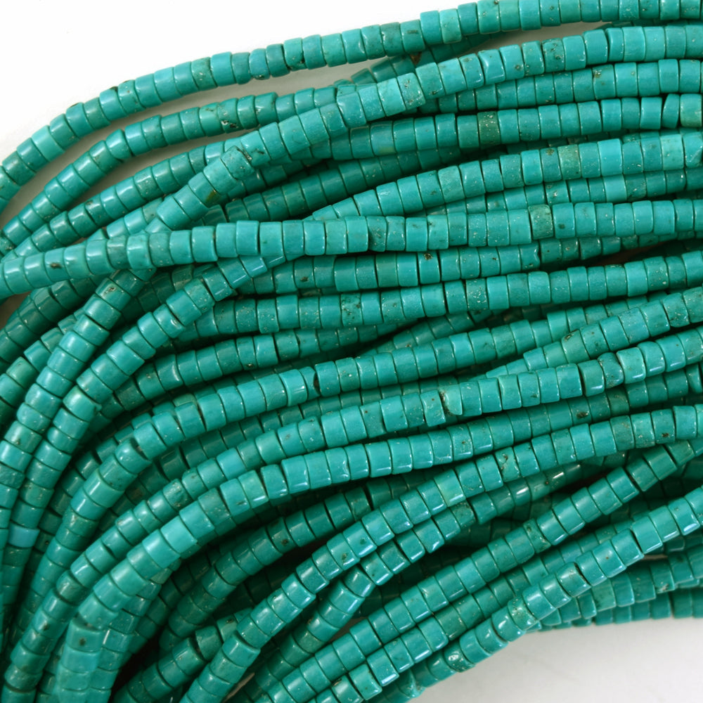 Green Turquoise Heishi Disc Beads Gemstone 15.5" Strand 3mm 4mm 6mm 8mm 10mm S1